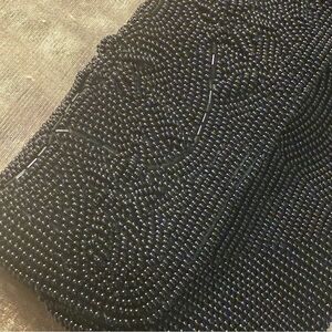 Voguemont creation Japan vintage Elegant Black Beaded Clutch in beautiful cond